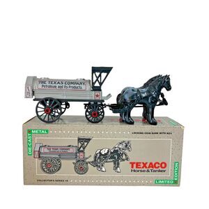 ERTL Texaco Horse & Tanker Truck Coin Bank Die Cast #9390VP New with Documents